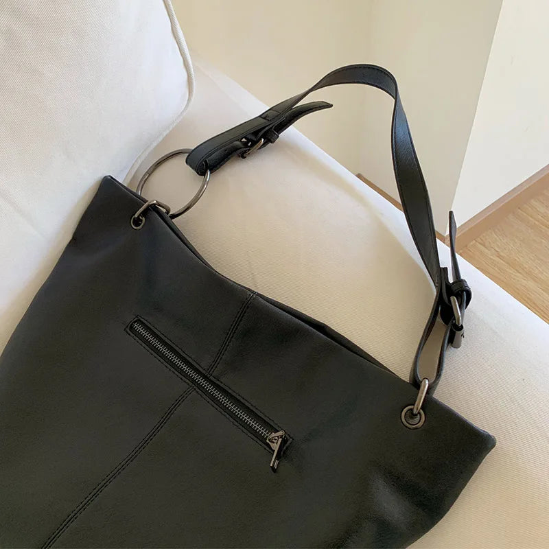 Soft Pu Leather Women Shoulder Bag Large Capacity Female Tote Style