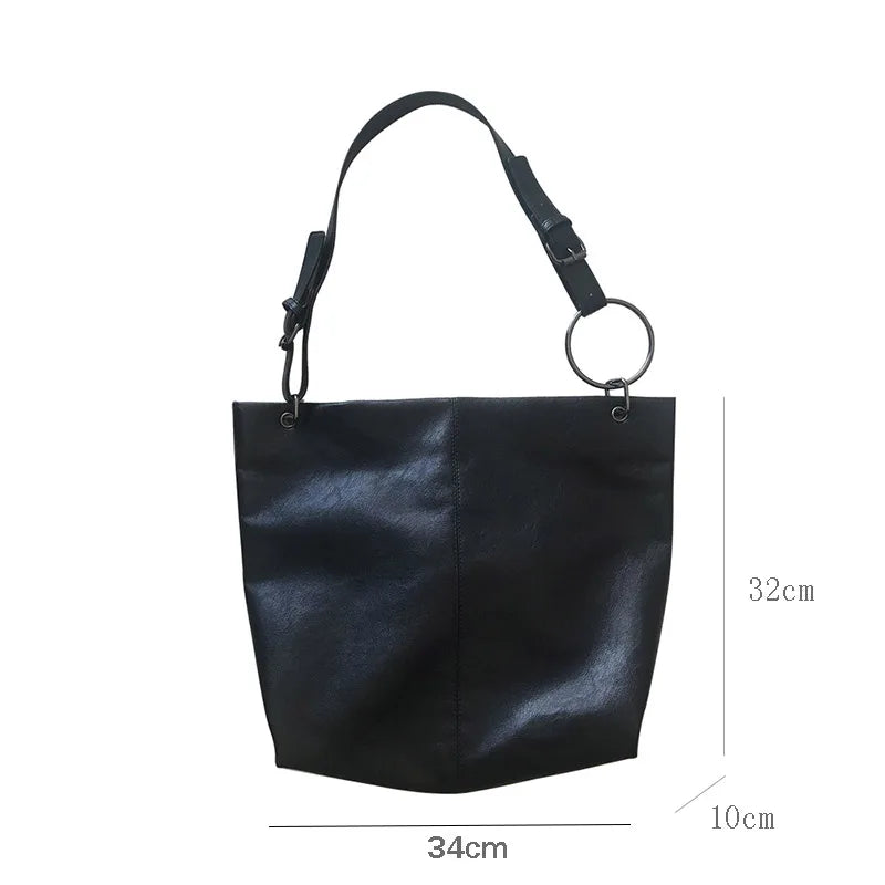 Soft Pu Leather Women Shoulder Bag Large Capacity Female Tote Style