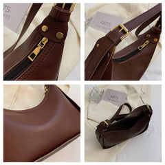 Vintage Women's Shoulder Bag Soft PU Leather Crossbody Handbag Purse