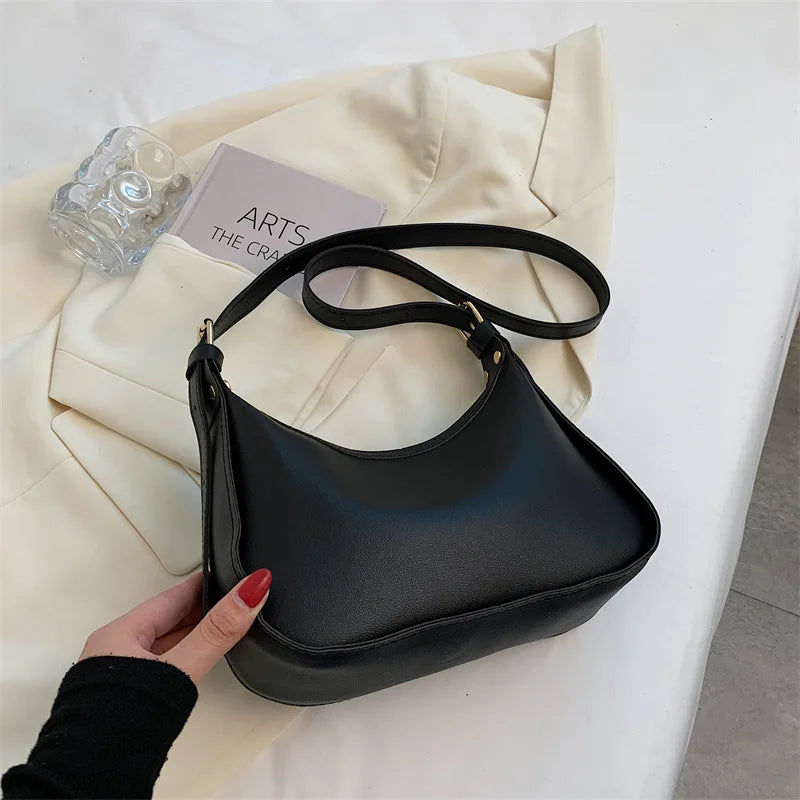 Vintage Women's Shoulder Bag Soft PU Leather Crossbody Handbag Purse