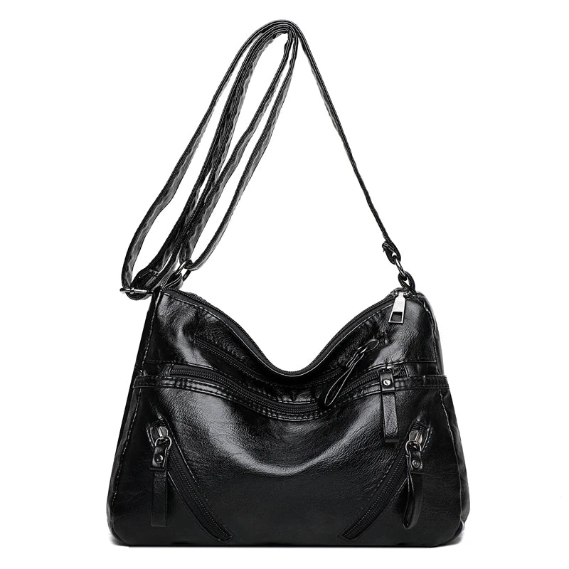Soft Shoulder Bags for Women Zipper Purses Crossbody Bag