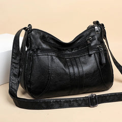 Soft Shoulder Bags for Women Zipper Purses Crossbody Bag
