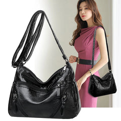Soft Shoulder Bags for Women Zipper Purses Crossbody Bag