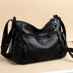 Soft Shoulder Bags for Women Zipper Purses Crossbody Bag