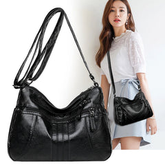 Soft Shoulder Bags for Women Zipper Purses Crossbody Bag