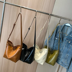 Soft Shoulder Side Bag for Women Spring Zipper Tote Bags