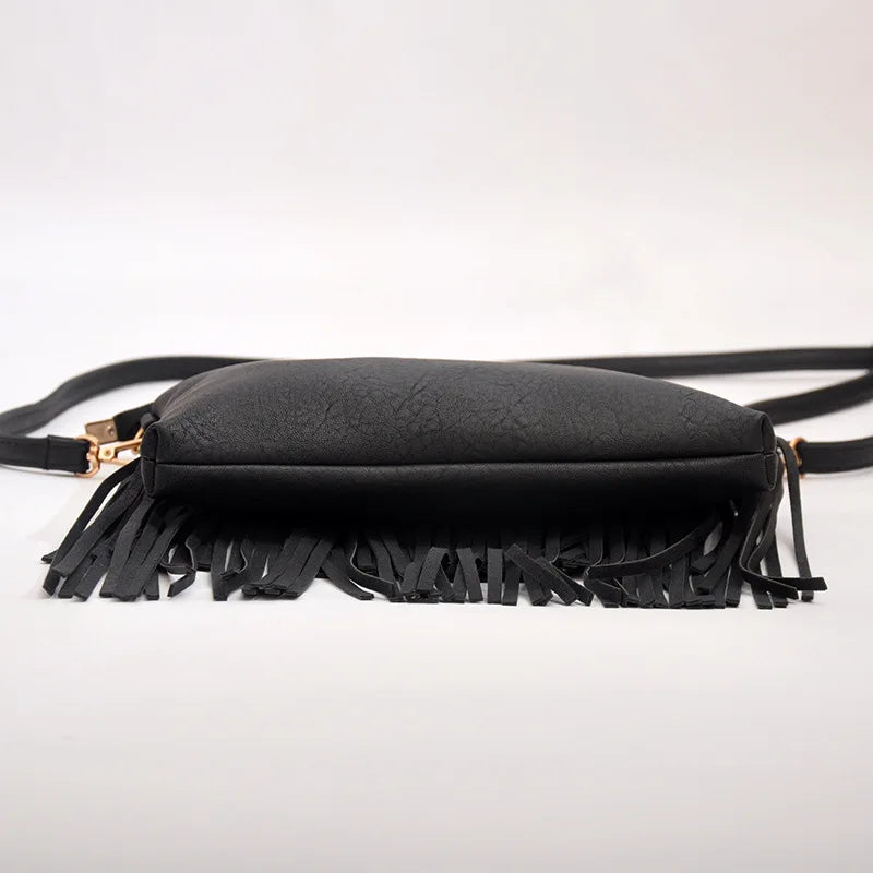 Tassel Crossbody Bag for Women Mini Shoulder Bag