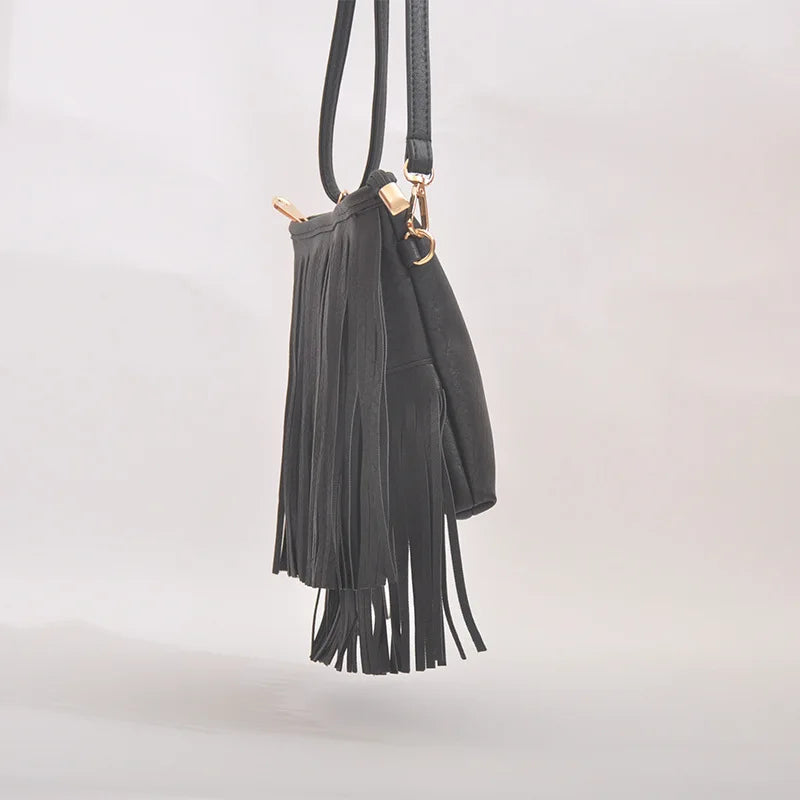 Tassel Crossbody Bag for Women Mini Shoulder Bag