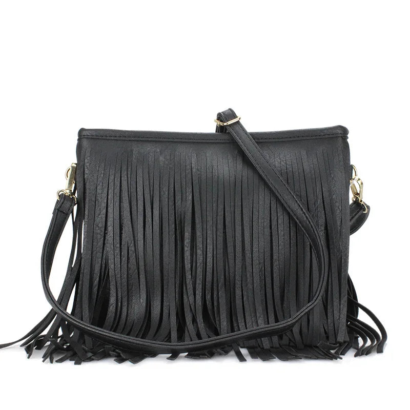 Tassel Crossbody Bag for Women Mini Shoulder Bag
