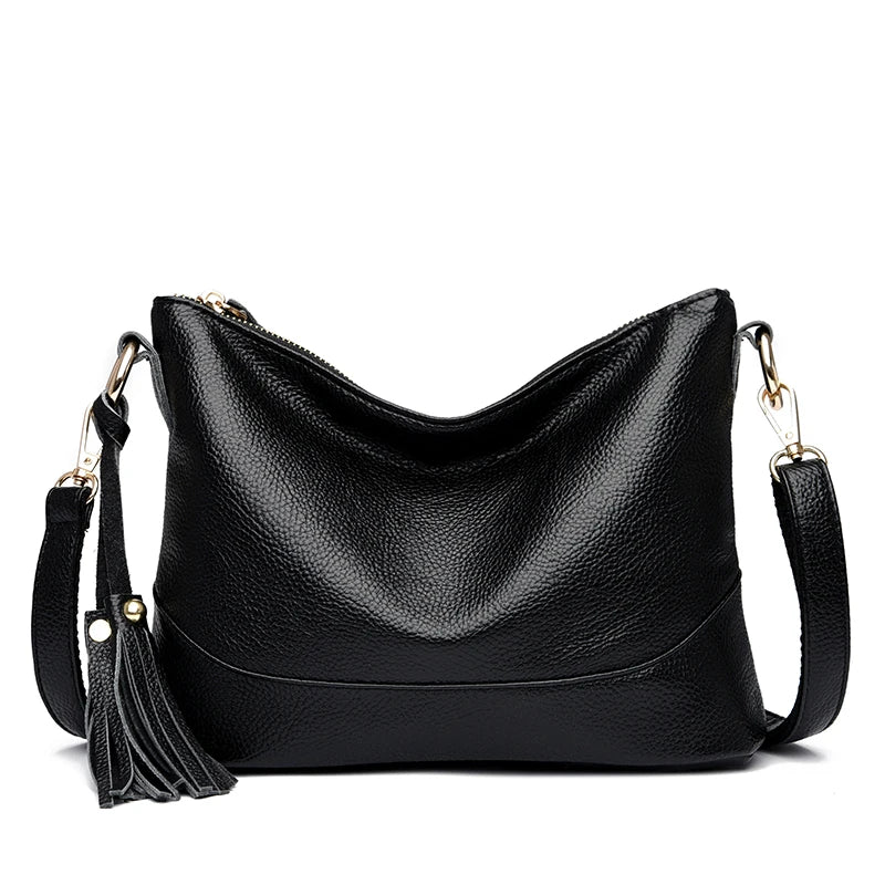 Tassel Leather Crossbody Bags for Women High Ladies Hand Bags