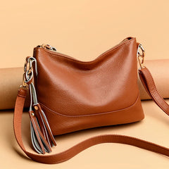 Tassel Leather Crossbody Bags for Women High Quality Ladies Handbag