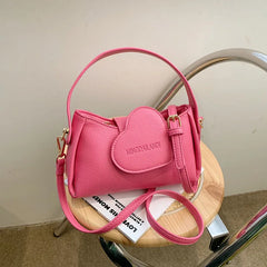Heart Handbag Purse Lady Soft Top Handle Crossbody Bag For Women