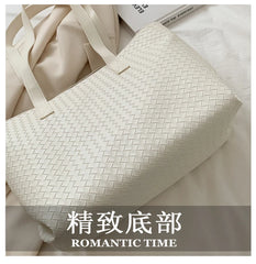 Soft Weave Handbag Women Large Capacity Handbags High Woven Shoulder Bag