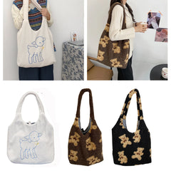 Soft Women Shopping Bag Large Capacity Shoulder Tote Bag