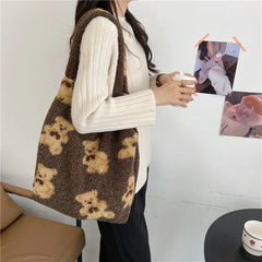 Soft Women Shopping Bag Large Capacity Shoulder Tote Bag