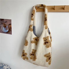 Soft Women Shopping Bag Large Capacity Shoulder Tote Bag
