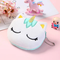 Plush Cartoon Women's Coin Purse Animal Zipper Girl Coin Purse