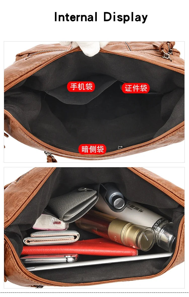 Soft PU Leather Women Shoulder Crossbody Bags Purses Handbags