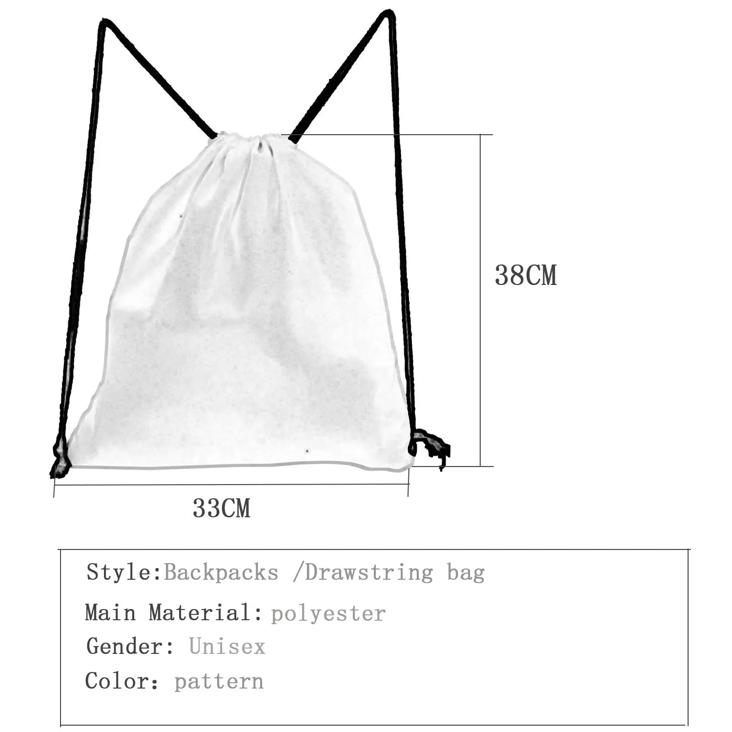 Portable Drawstring Backpack Charles Spaniel Dog Print Shoes Bag