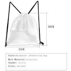 Portable Drawstring Backpack Charles Spaniel Dog Print Shoes Bag