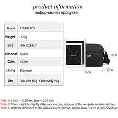 Nylon Women Messenger Bag for Fall Winter Ladies Shoulder Bag