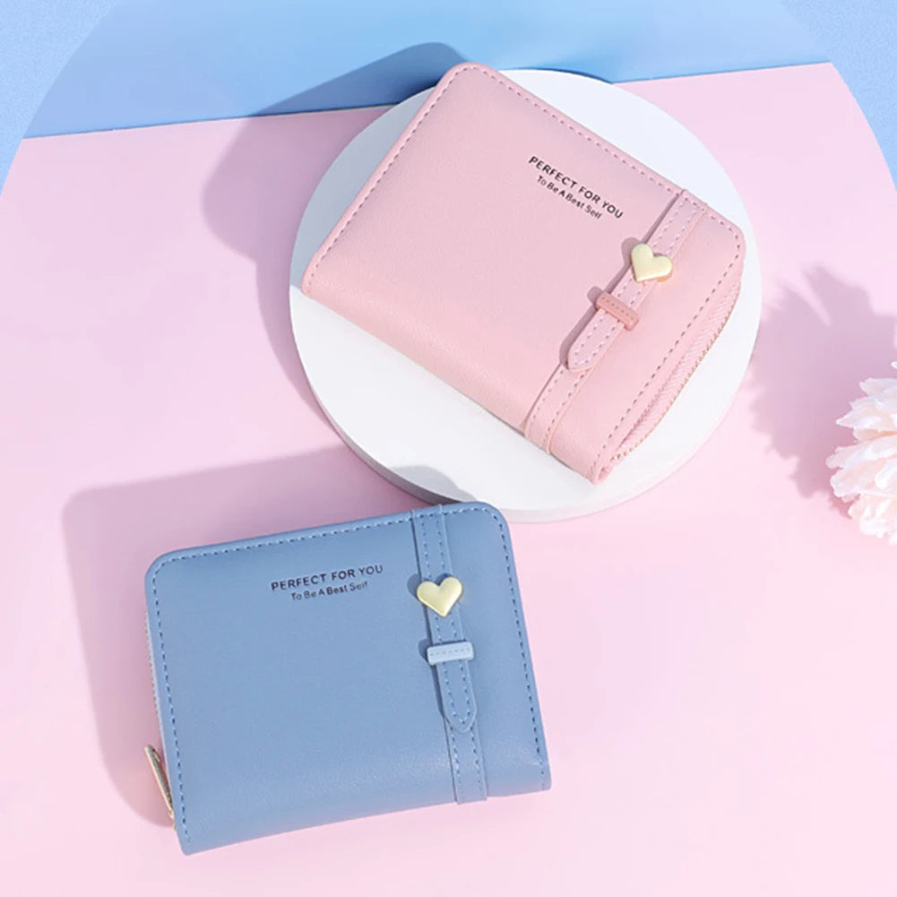 PU Leather Handheld Bag Girls Durable Coin Purses Shopping Keychain Coin Bag