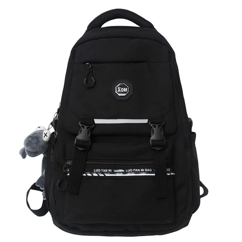 Solid Backpack for Women Outdoor Travel Schoolbags Girls Large Capacity