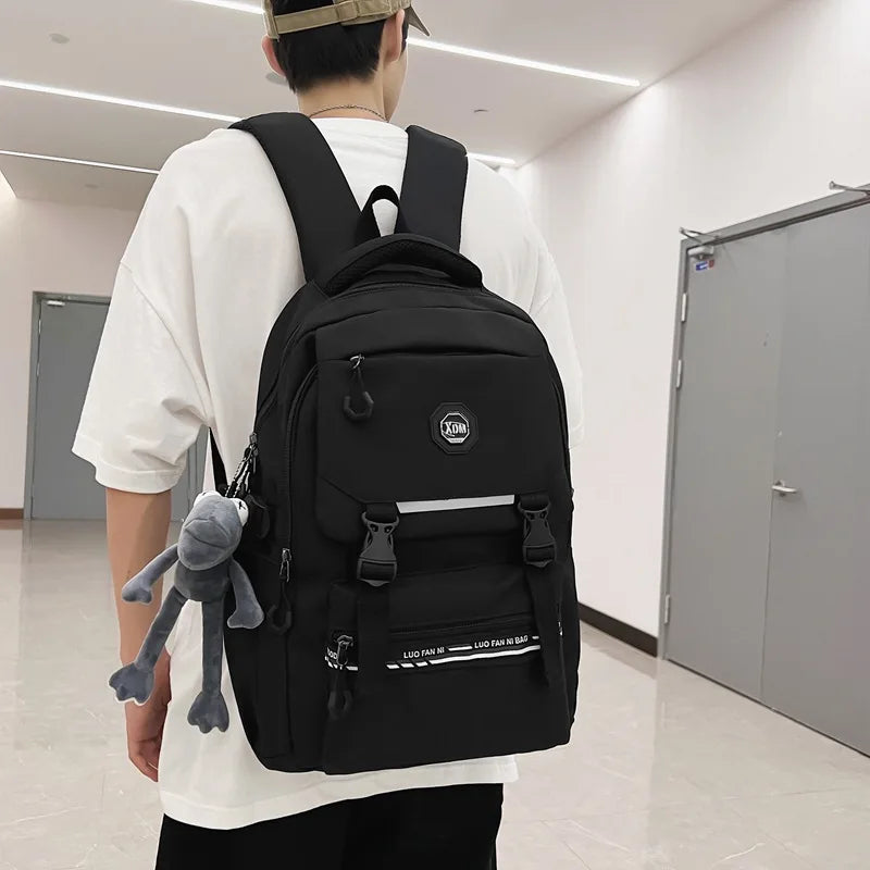 Solid Backpack for Women Outdoor Travel Schoolbags Girls Large Capacity