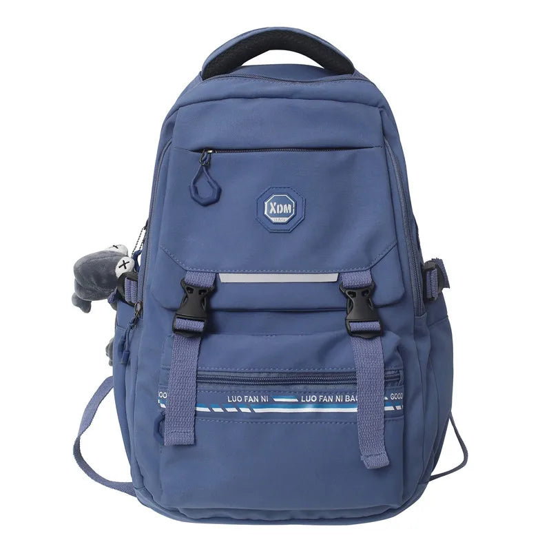 Solid Backpack for Women Outdoor Travel Schoolbags Girls Large Capacity