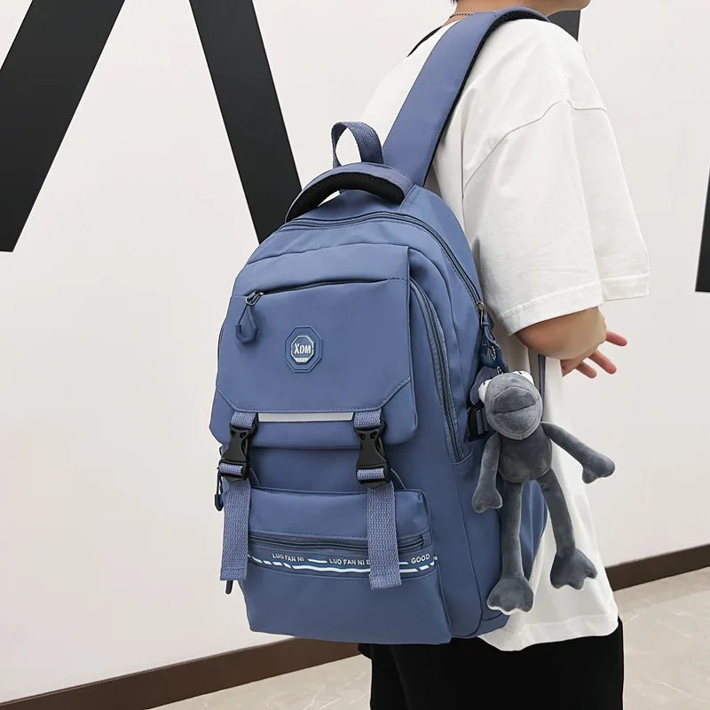 Solid Backpack for Women Outdoor Travel Schoolbags Girls Large Capacity