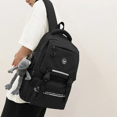 Solid Backpack for Women Outdoor Travel Schoolbags Girls Large Capacity