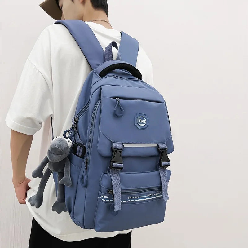 Solid Backpack for Women Outdoor Travel Schoolbags Girls Large Capacity