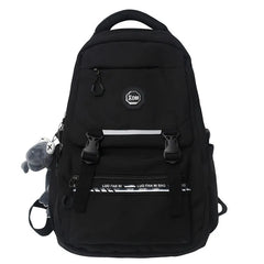 Solid Backpack for Women Outdoor Travel Schoolbags Girls Large Capacity