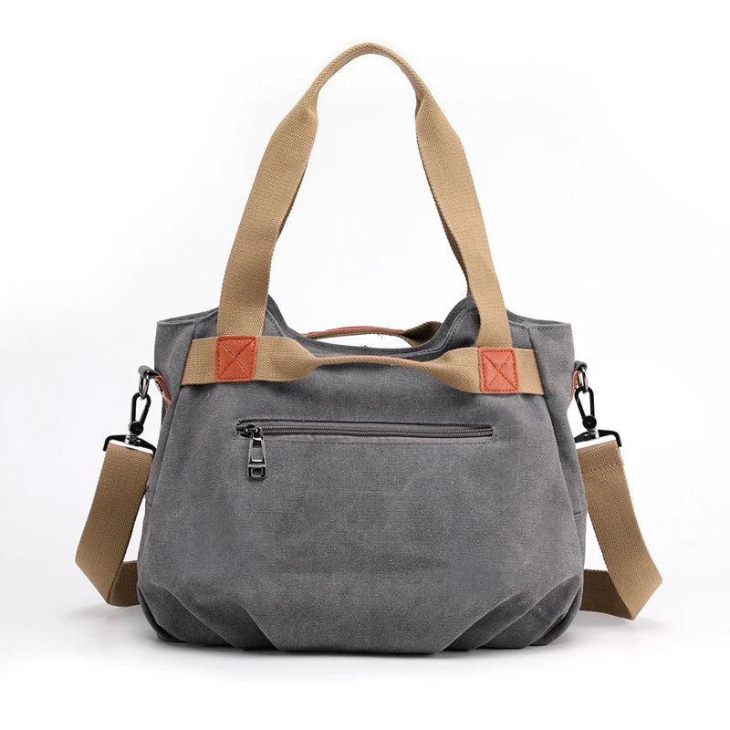 Casual Canvas Women Bag Vintage Large Shoulder Crossbody Tote Bag
