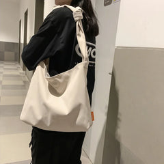 Solid Classic Shoulder Bags Women Hasp Large Capacity Nylon Bag Students