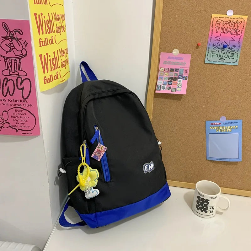 Nylon Anti-Theft Backpack for Teen Girls School Bag
