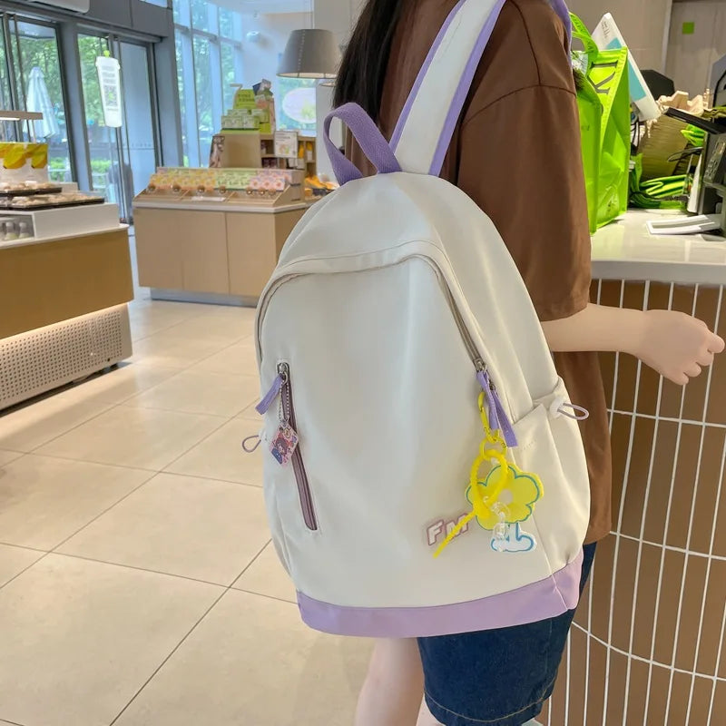 Nylon Anti-Theft Backpack for Teen Girls School Bag