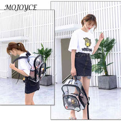 Large Capacity PVC Backpack for Girls Daily Travel Shopping