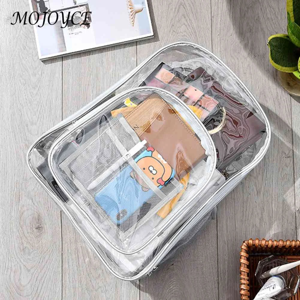 Large Capacity PVC Backpack for Girls Daily Travel Shopping