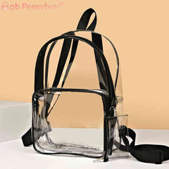 Solid PVC Backpack Large Capacity Handbag