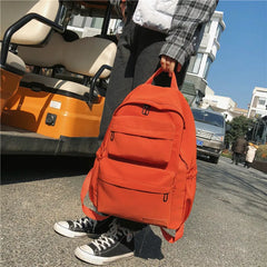 Women's Waterproof Nylon Travel Backpack Large Capacity School Bag