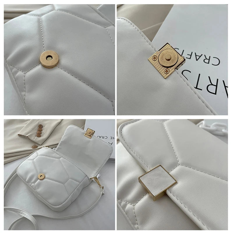Acrylic Chain Portable Shoulder Bag Cross Body Small Square Bag