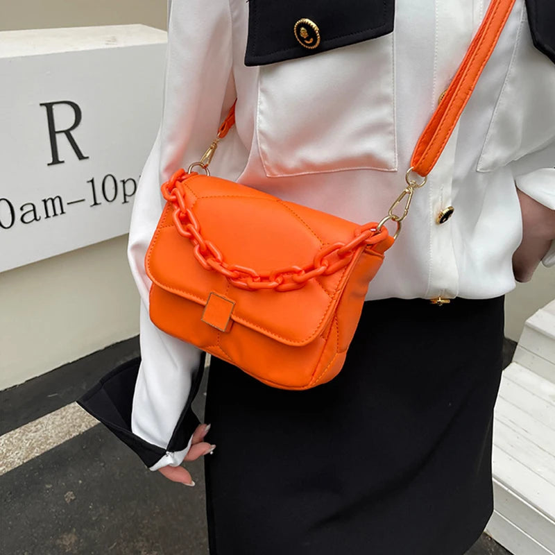 Acrylic Chain Portable Shoulder Bag Cross Body Small Square Bag