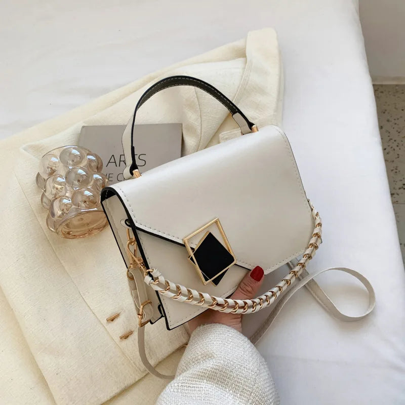 Retro Texture Western Style Small Square Bag Portable Shoulder Messenger
