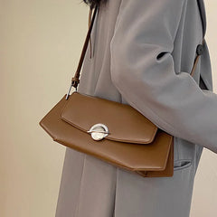 Big PU Leather Shoulder Bag for Women Armpit Bag Female Handbags