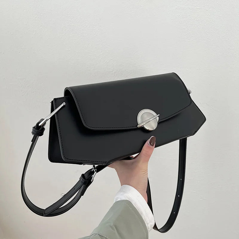 Big PU Leather Shoulder Bag for Women Armpit Bag Female Handbags