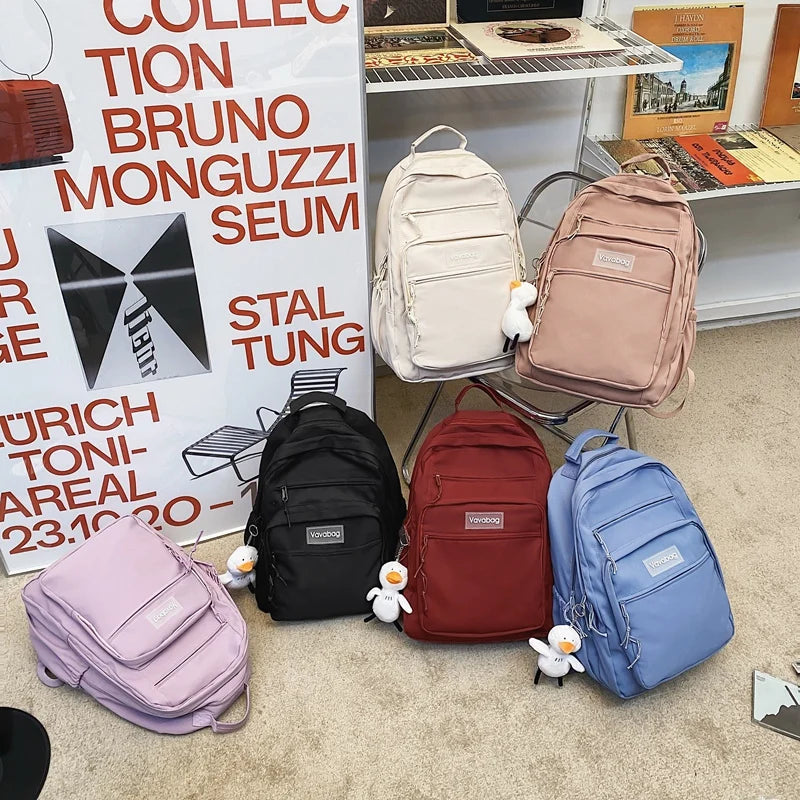 Large Capacity Women Backpack Multi-pocket Travel Schoolbag