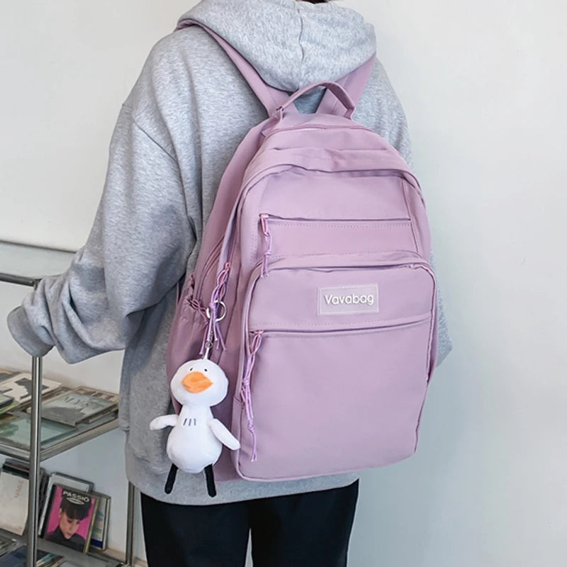 Large Capacity Women Backpack Multi-pocket Travel Schoolbag