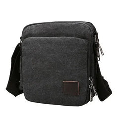 Khaki Canvas Travel Crossbody Bag Handbag for Men