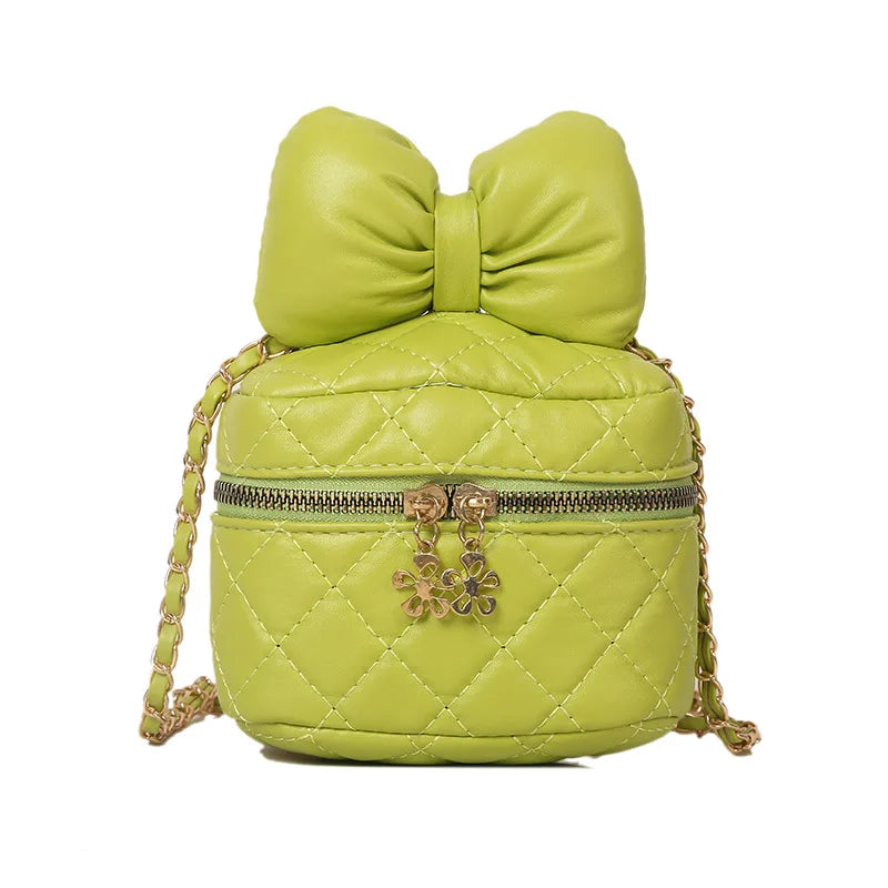 High-Quality Soft Leather Women's Handbag with Bowknot Detail